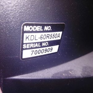 درخواست پانل شکسته سونی KDL-60R550A