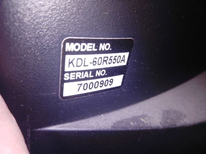 درخواست پانل شکسته سونی KDL-60R550A