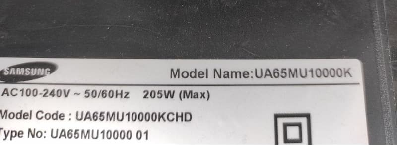 درخواست پنل شکسته سامسونگ 65MU10000K